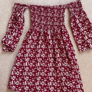 Strapless Flowy Floral Dress